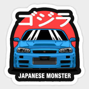 Nissan Skyline R34 "Japanese Monster" Sticker